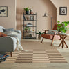 Sahara Sands Collection Area Rug -  Akhetaten Square Natural and Brown  lifestyle 43