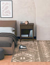 Sahara Sands Collection Area Rug -  Berenice Square Natural and Brown  lifestyle 21