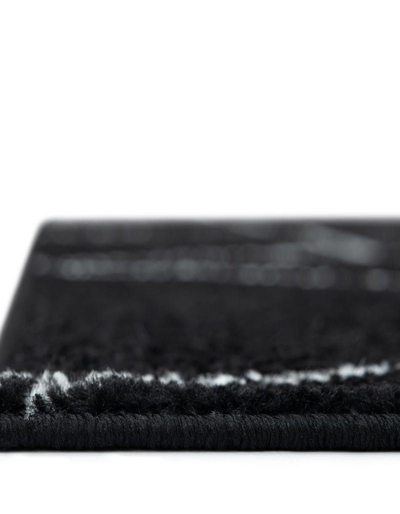 Lattice Garden Collection Area Rug - Arborville (Black) Square Black  lifestyle 6
