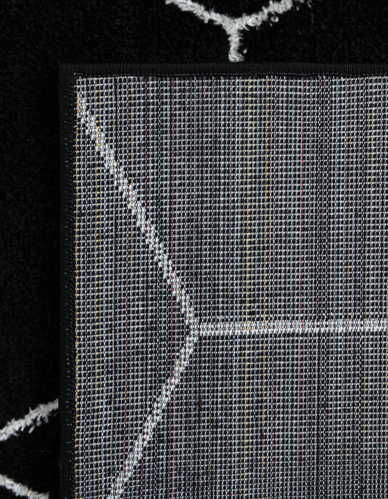Lattice Garden Collection Area Rug - Arborville (Black) Square Black  lifestyle 8