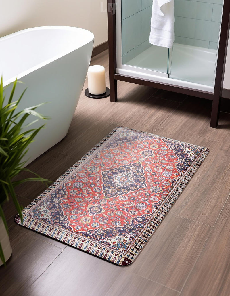 Cozy Haven Mat Collection Area Rug - Retreat Rectangle Red  lifestyle 5