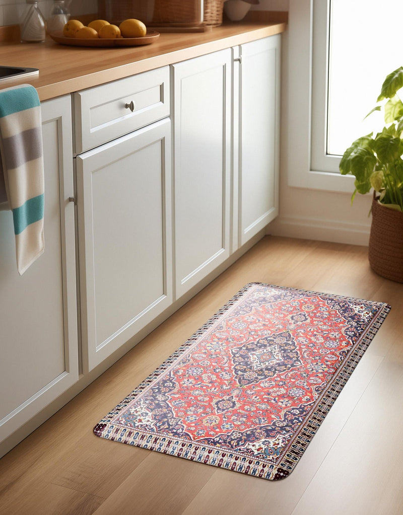 Cozy Haven Mat Collection Area Rug - Retreat Rectangle Red  lifestyle 7