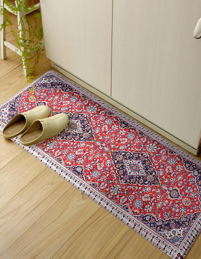 Cozy Haven Mat Collection Area Rug - Retreat Rectangle Red  lifestyle 4