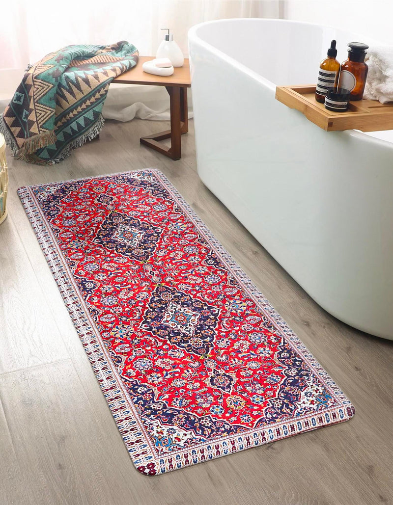 Cozy Haven Mat Collection Area Rug - Retreat Rectangle Red  lifestyle 6