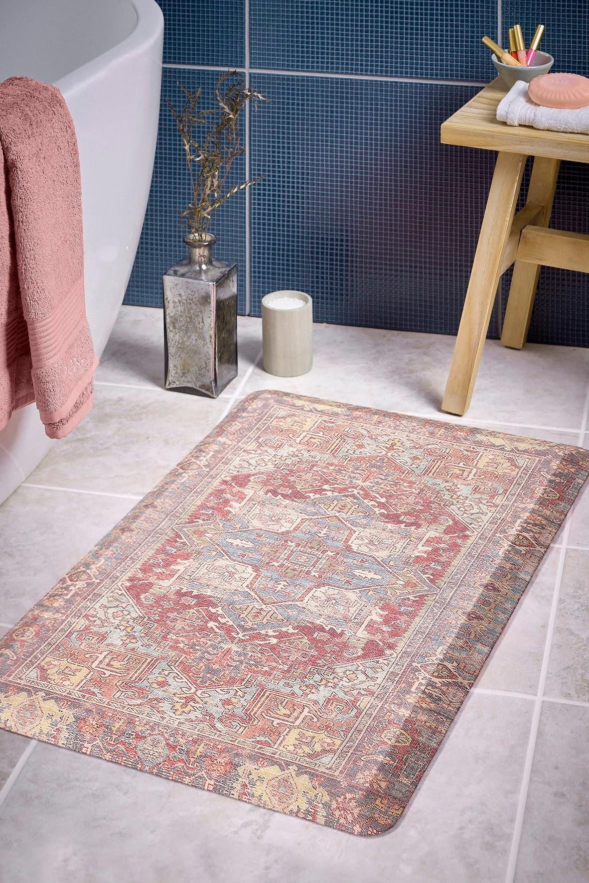 Cozy Mat Collection Area Rug -  Utopia Rectangle Antique Red  lifestyle 5