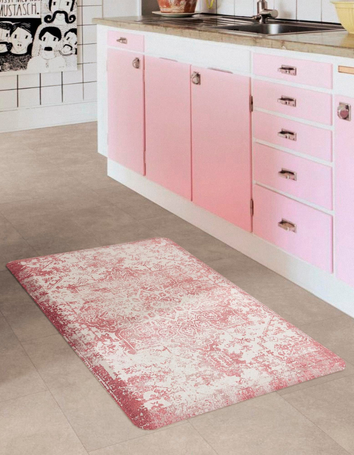 Cozy Mat Collection Area Rug -  Zion Rectangle Rose Pink  lifestyle 6