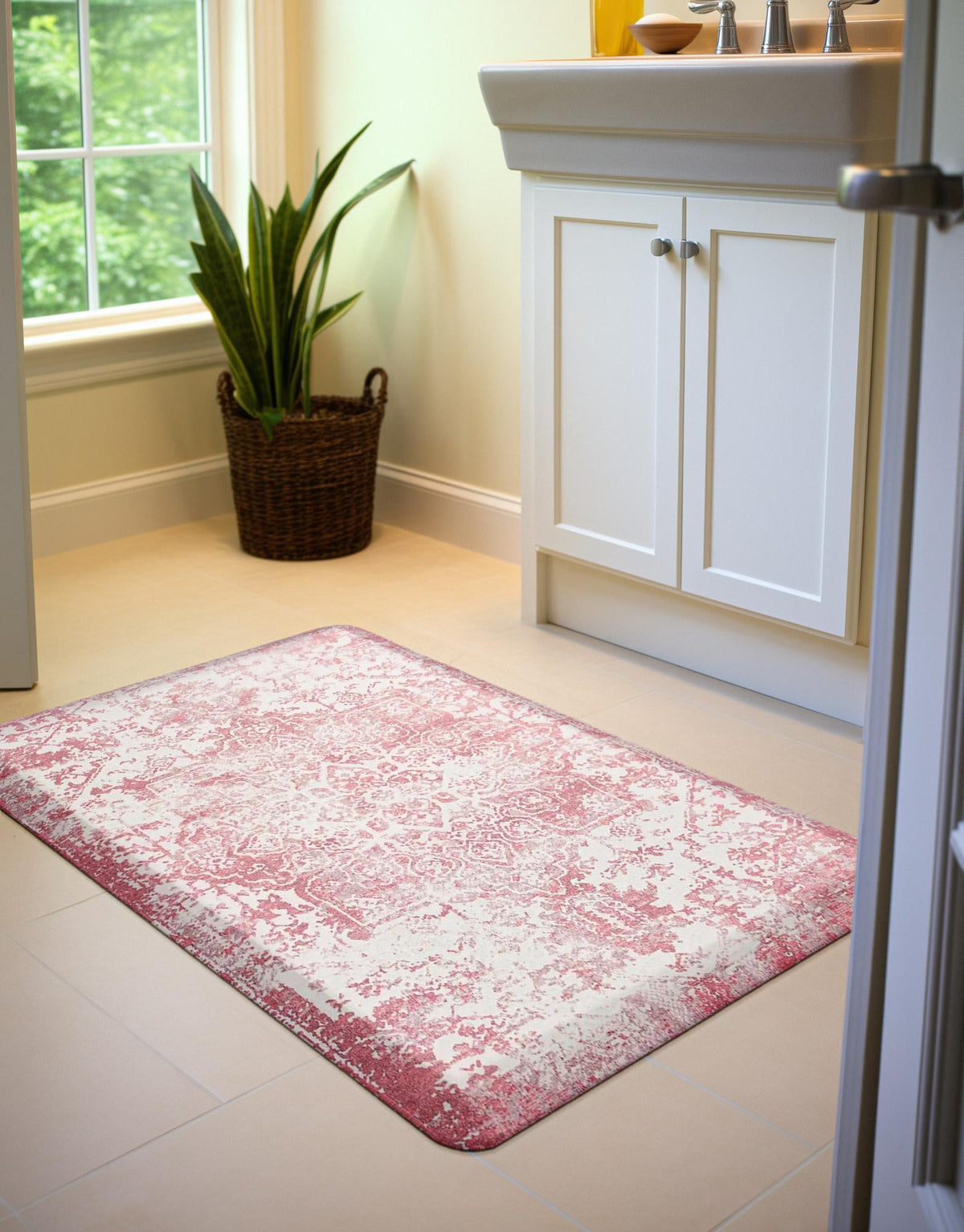 Cozy Mat Collection Area Rug -  Zion Rectangle Rose Pink  lifestyle 22
