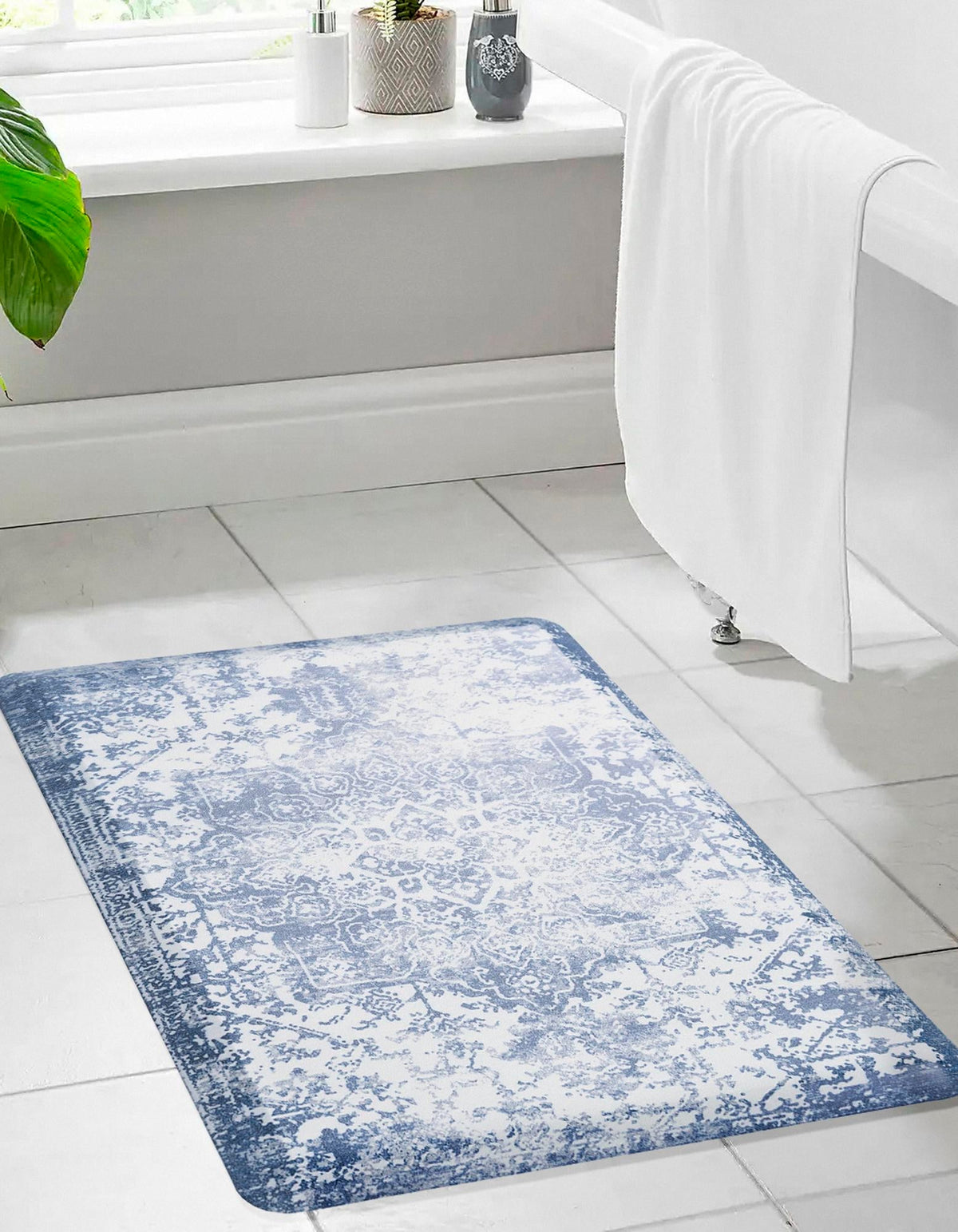 Cozy Mat Collection Area Rug -  Zion Rectangle Blue  lifestyle 7