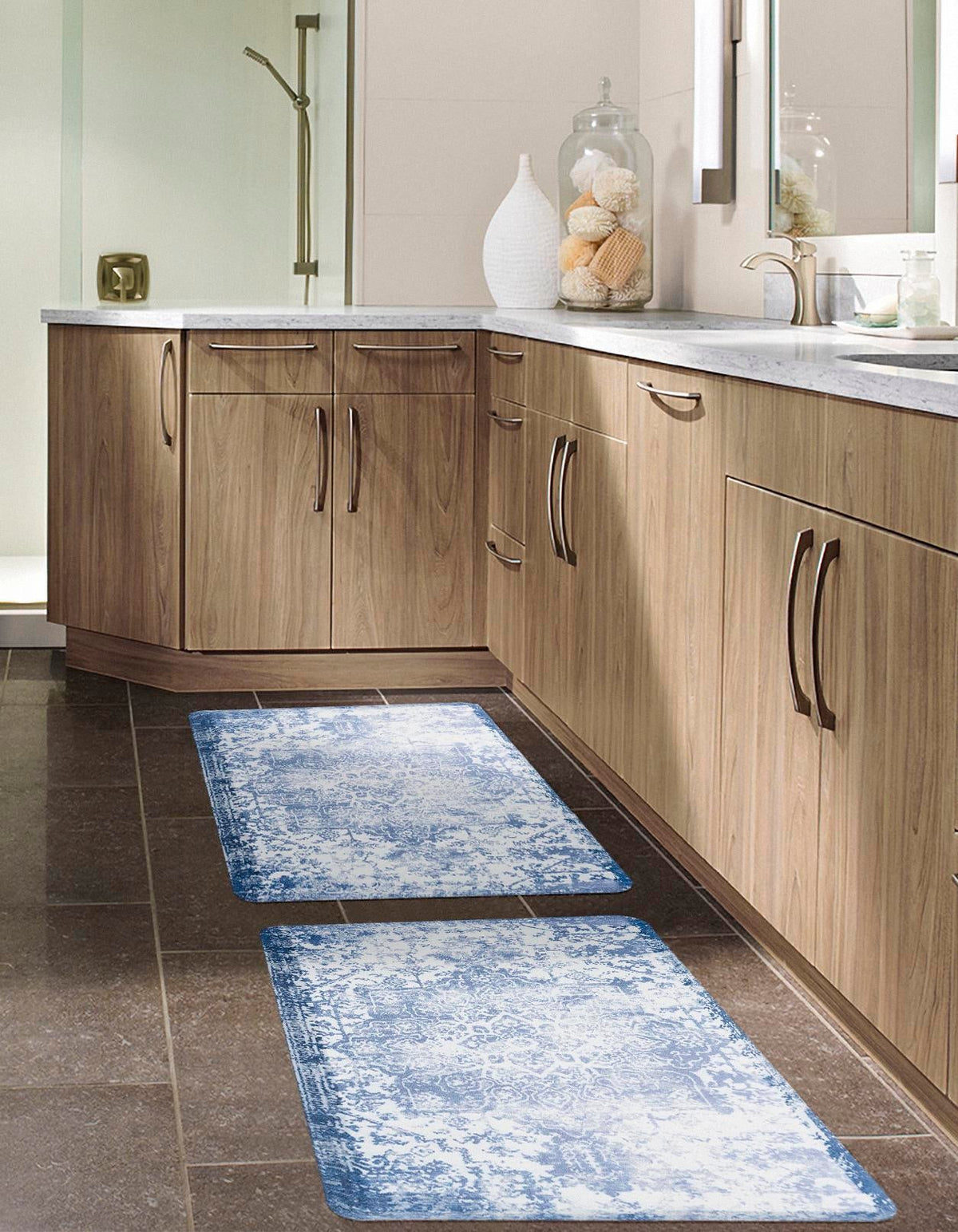 Cozy Mat Collection Area Rug -  Zion Rectangle Blue  lifestyle 14