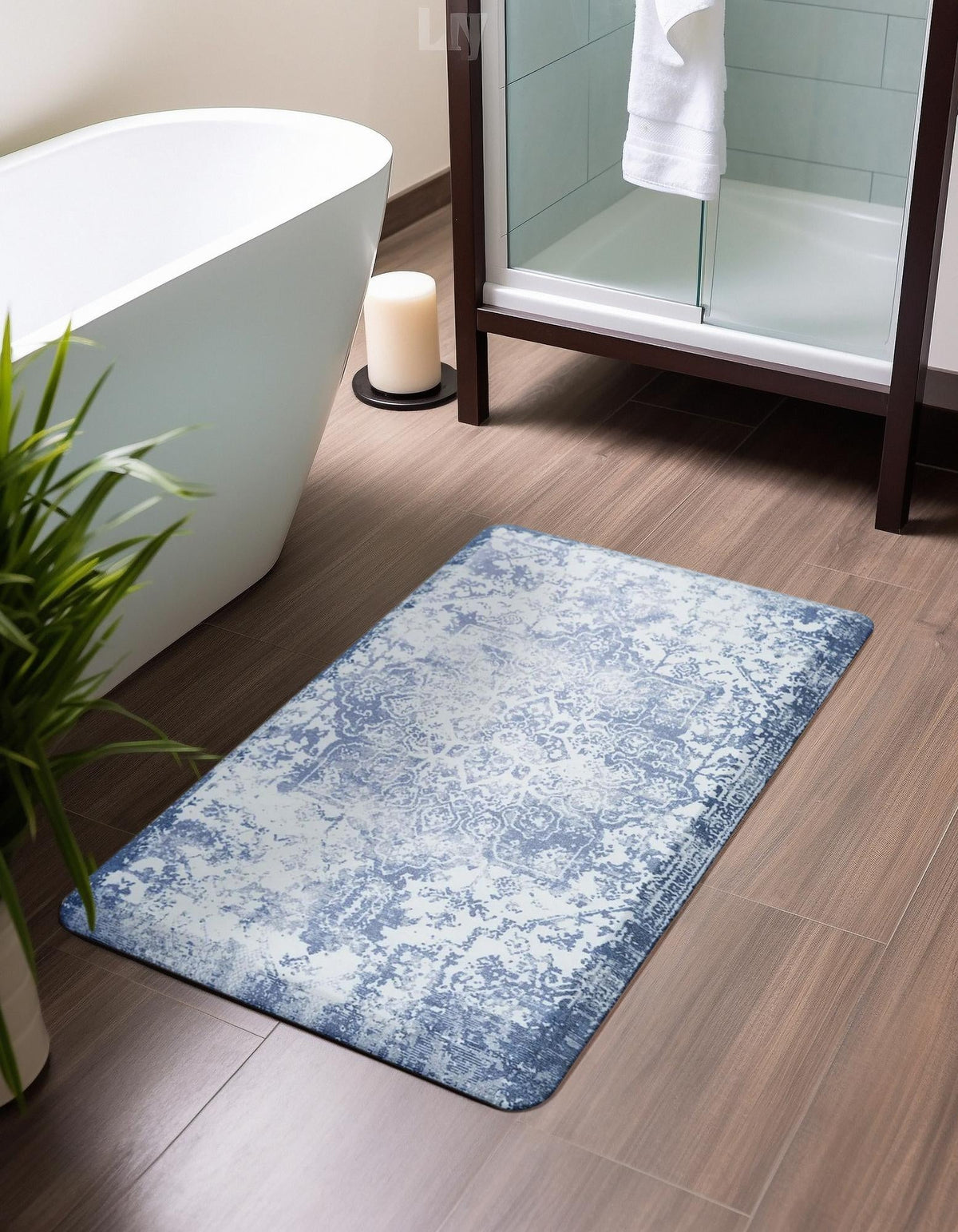 Cozy Mat Collection Area Rug -  Zion Rectangle Blue  lifestyle 23