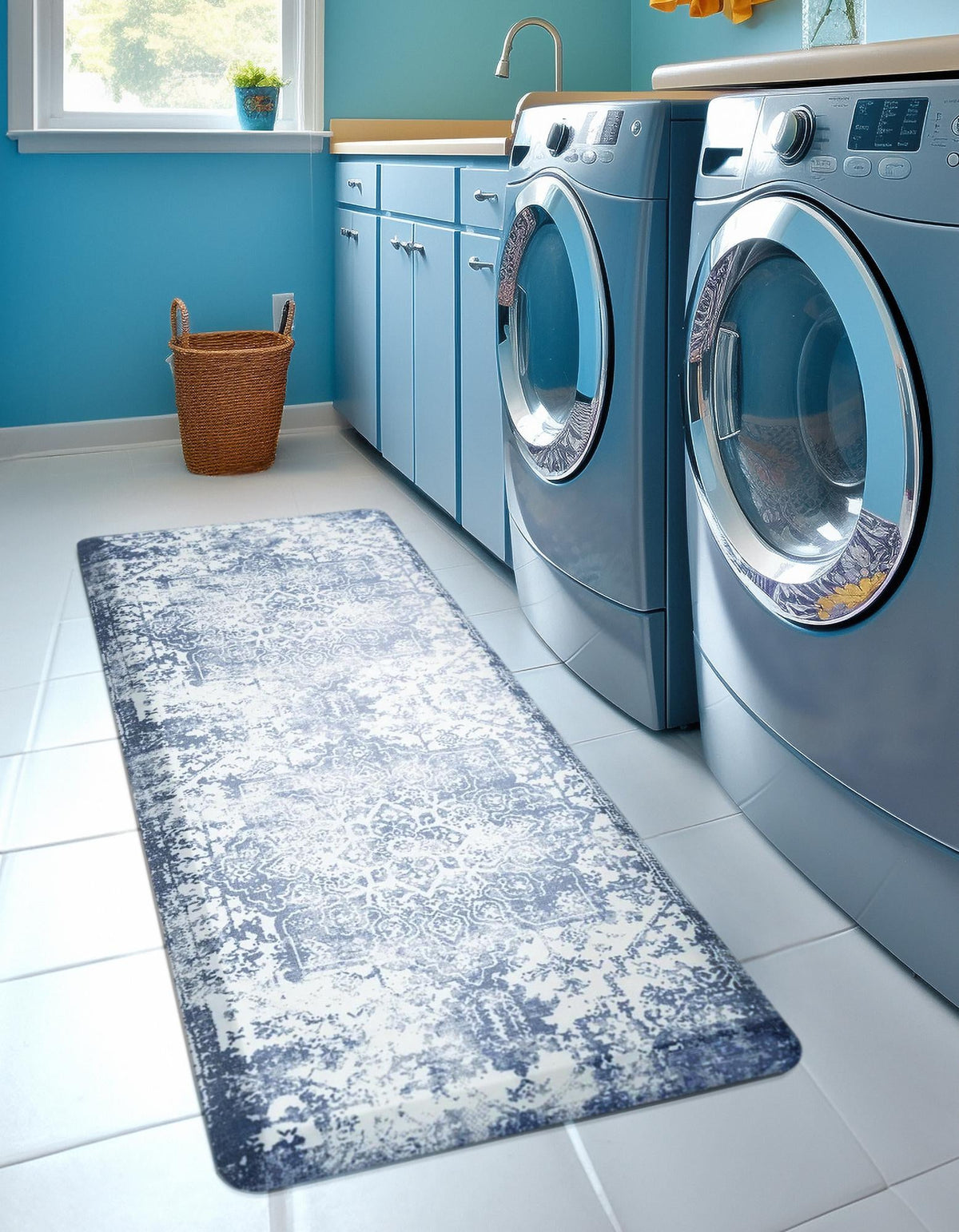 Cozy Mat Collection Area Rug -  Zion Rectangle Blue  lifestyle 29