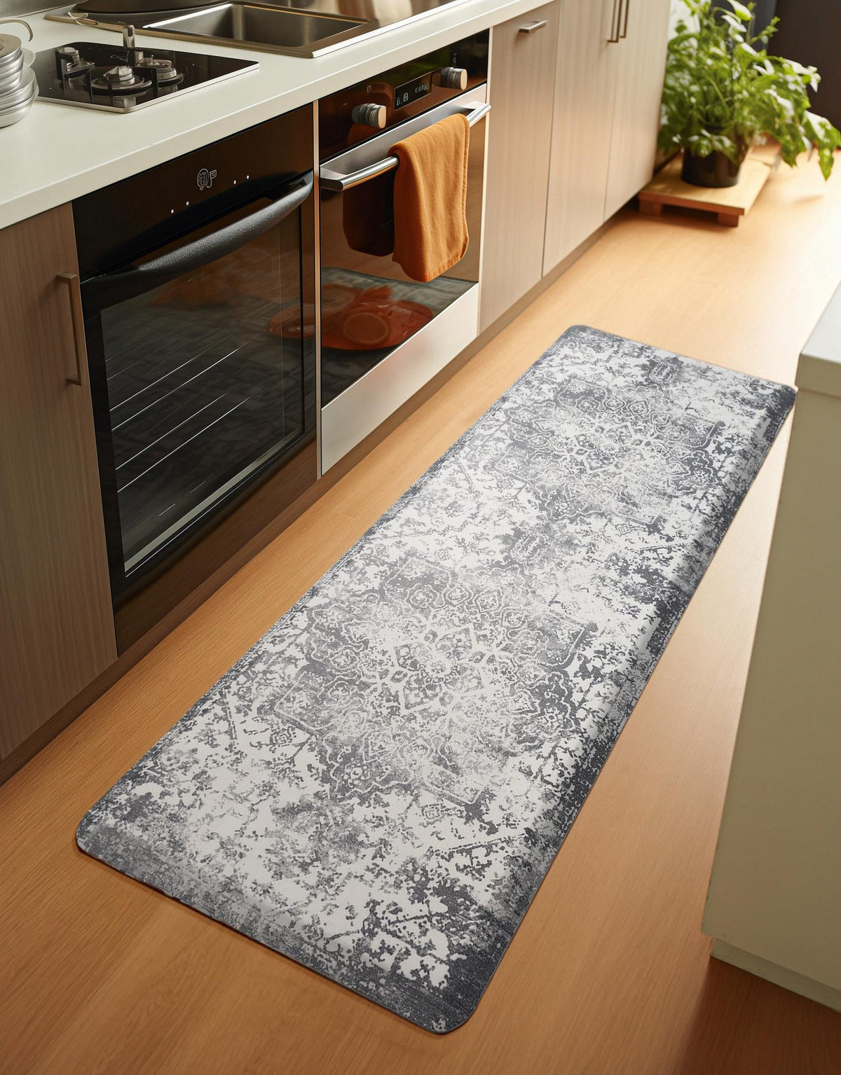 Cozy Haven Mat Collection Area Rug -  Zion Rectangle Gray  lifestyle 8