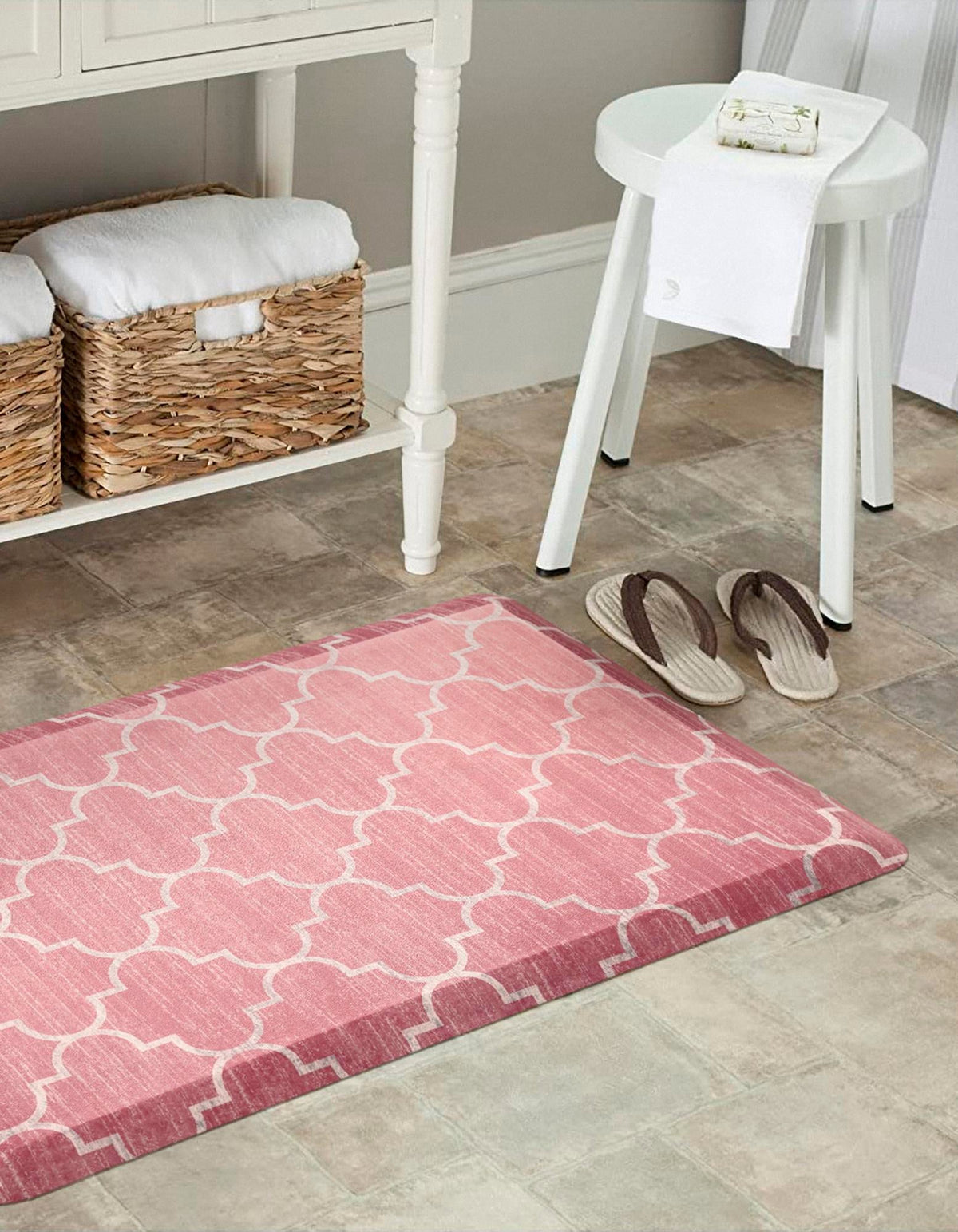 Cozy Haven Mat Collection Area Rug -  Bliss Rectangle Rose Pink  lifestyle 4
