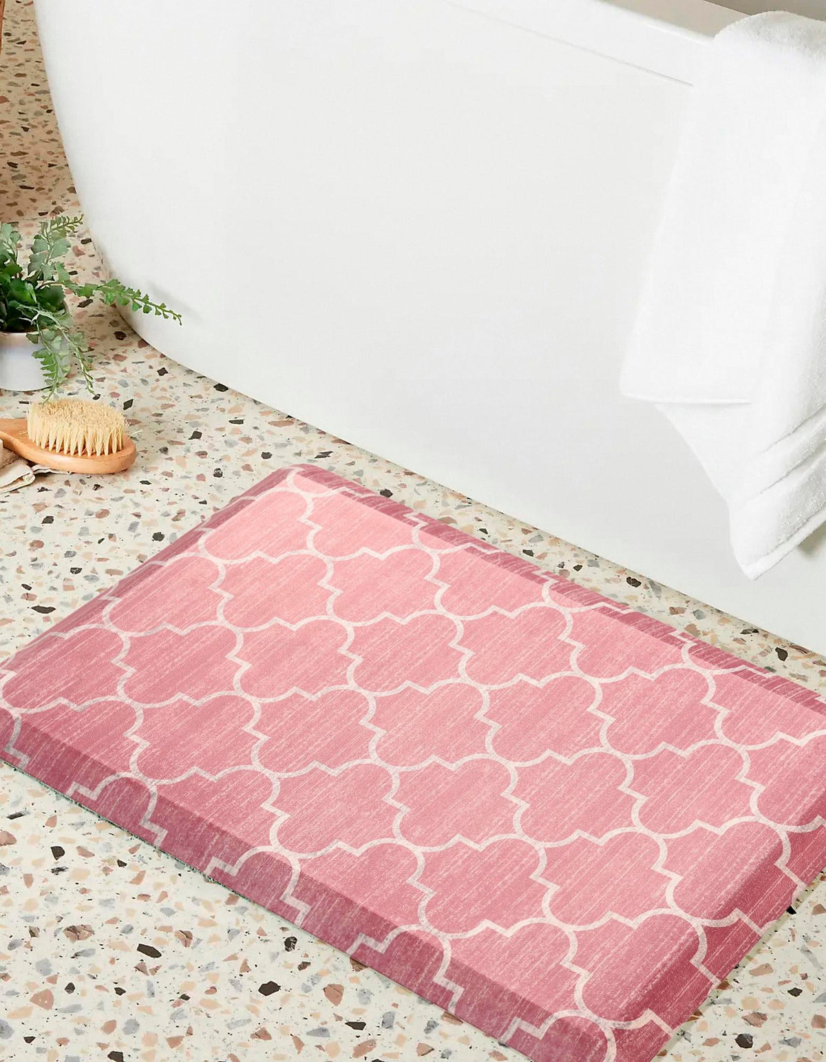 Cozy Haven Mat Collection Area Rug -  Bliss Rectangle Rose Pink  lifestyle 6