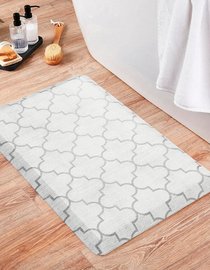 Cozy Mat Collection Area Rug -  Bliss Rectangle white Gray  lifestyle 40