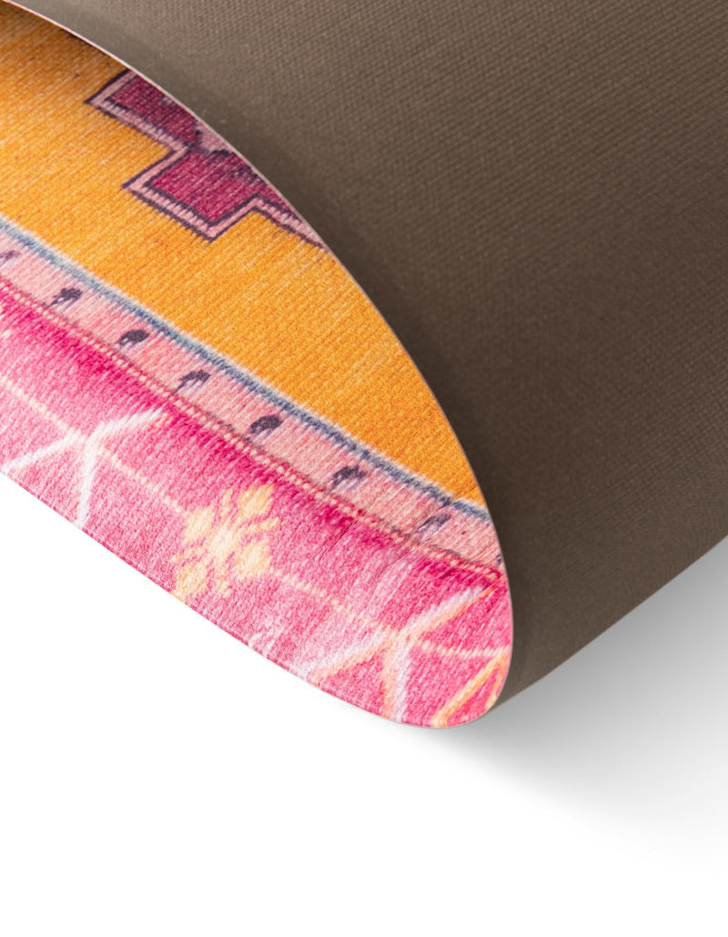 Cozy Haven Mat Collection Area Rug -  Elysium Rectangle Sunburst Yellow and Pink  lifestyle 13