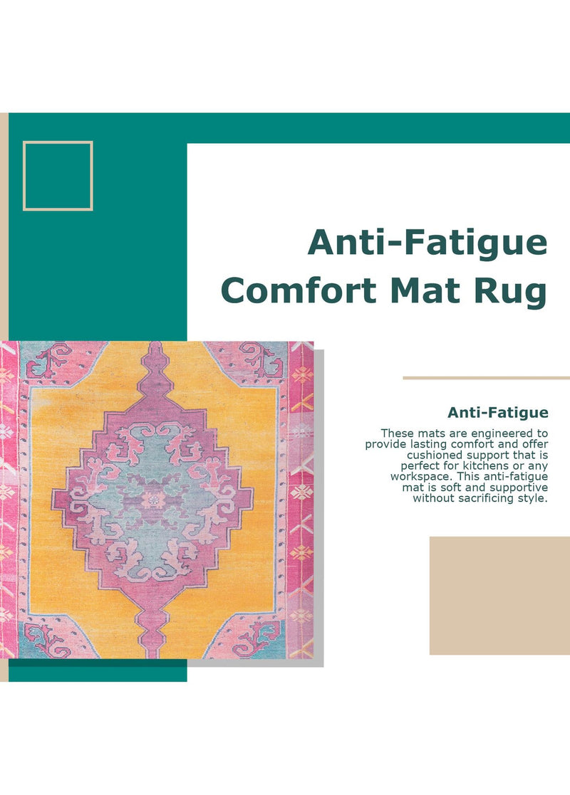 Cozy Haven Mat Collection Area Rug -  Elysium Rectangle Sunburst Yellow and Pink  lifestyle 16