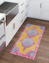 Cozy Haven Mat Collection Area Rug -  Elysium Rectangle Sunburst Yellow and Pink  lifestyle 3