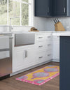 Cozy Haven Mat Collection Area Rug -  Elysium Rectangle Sunburst Yellow and Pink  lifestyle 4