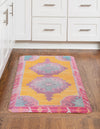 Cozy Haven Mat Collection Area Rug -  Elysium Rectangle Sunburst Yellow and Pink  lifestyle 8