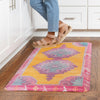 Cozy Haven Mat Collection Area Rug -  Elysium Rectangle Sunburst Yellow and Pink  lifestyle 23