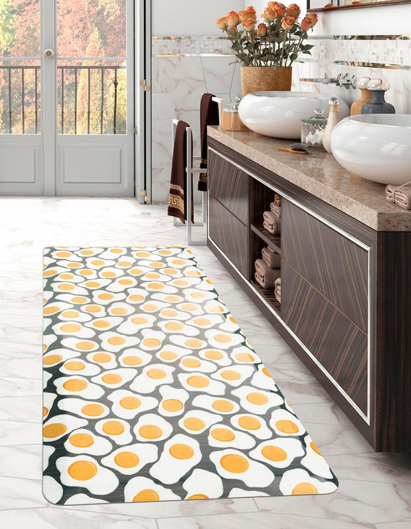 Cozy Haven Mat Collection Area Rug -  Nirvana Rectangle Black and White  lifestyle 7