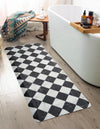 Cozy Haven Mat Collection Area Rug -  Oasis Rectangle Black and White  lifestyle 12