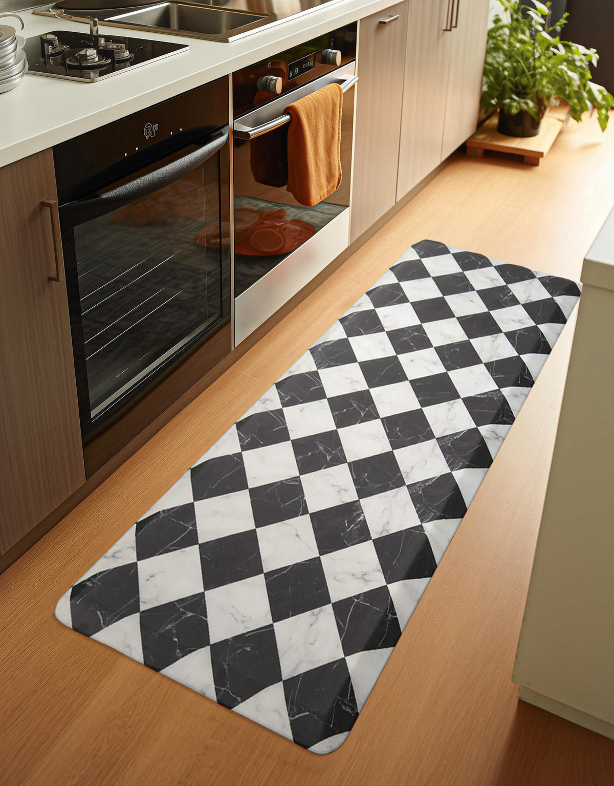 Cozy Haven Mat Collection Area Rug -  Oasis Rectangle Black and White  lifestyle 13