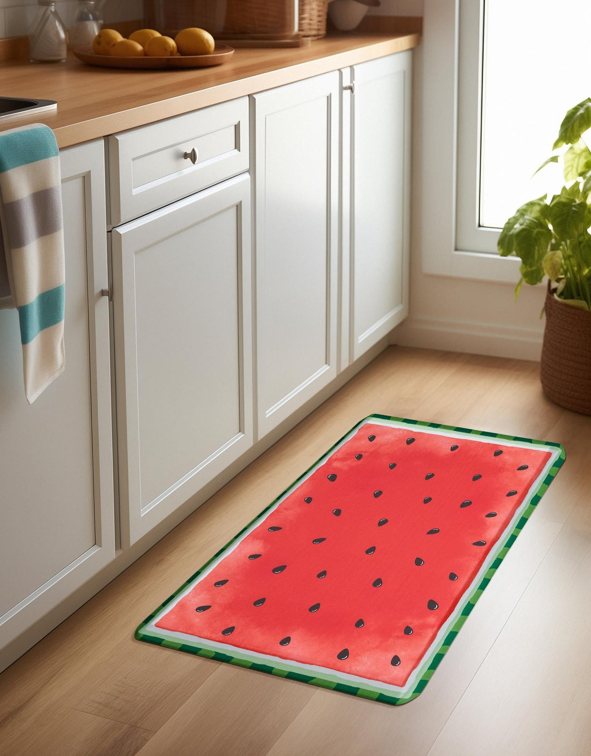 Cozy Haven Mat Collection Area Rug -  Burrow Rectangle Watermelon Red  lifestyle 6