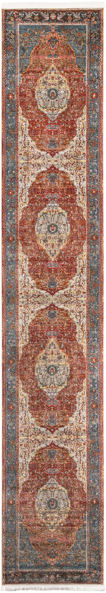 Caribbean Breeze Collection Area Rug -  Vieques Runner Rust Red  lifestyle 38