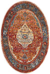 Caribbean Breeze Collection Area Rug -  Vieques Oval Rust Red  lifestyle 34