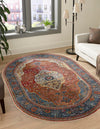 Caribbean Breeze Collection Area Rug -  Vieques Oval Rust Red  lifestyle 44