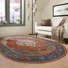 Caribbean Breeze Collection Area Rug -  Vieques Oval Rust Red  lifestyle 147