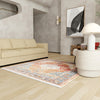 Caribbean Breeze Collection Area Rug -  Vieques Square Rust Red  lifestyle 149