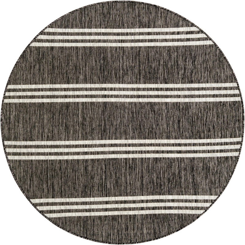 Urban Oasis Rugs Collection Area Rug -  District (Charcoal) Round Charcoal Gray  lifestyle 49