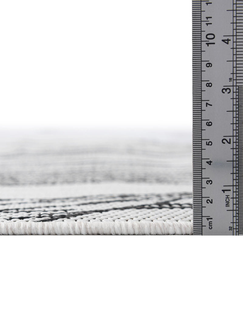 Garden Terrace Escape Collection Area Rug -  Evergreen (Charcoal Ivory) Round Charcoal Ivory  lifestyle 3