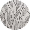 Garden Terrace Escape Collection Area Rug -  Evergreen (Charcoal Ivory) Round Charcoal Ivory Main