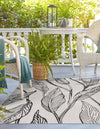 Garden Terrace Escape Collection Area Rug -  Evergreen (Charcoal Ivory) Square Charcoal Ivory  lifestyle 2