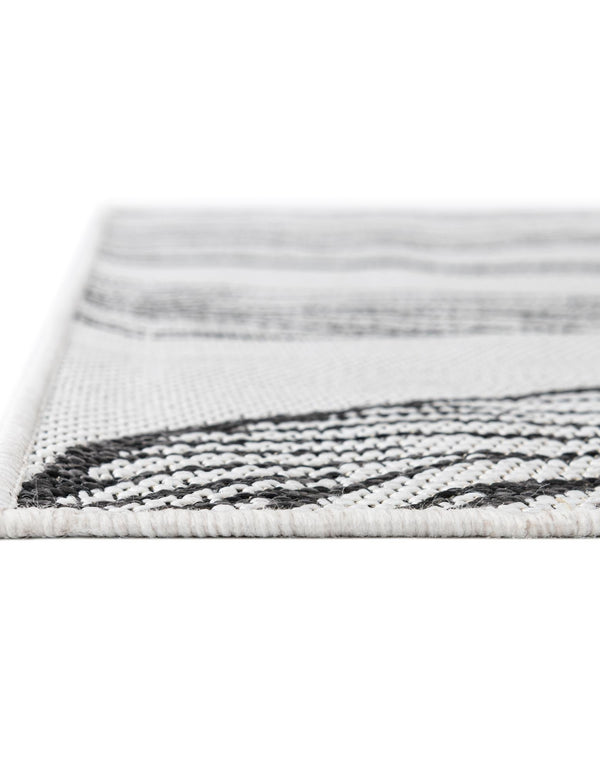 Garden Terrace Escape Collection Area Rug -  Evergreen (Charcoal Ivory) Square Charcoal Ivory  lifestyle 5