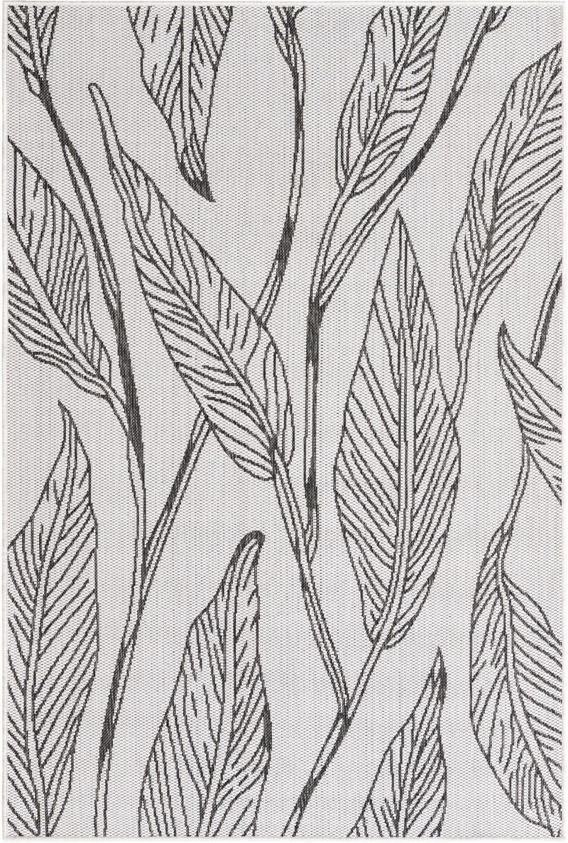 Garden Terrace Escape Collection Area Rug -  Evergreen (Charcoal Ivory) Rectangle Charcoal Ivory Main