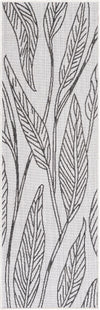Garden Terrace Escape Collection Area Rug -  Evergreen (Charcoal Ivory) Runner Charcoal Ivory Main