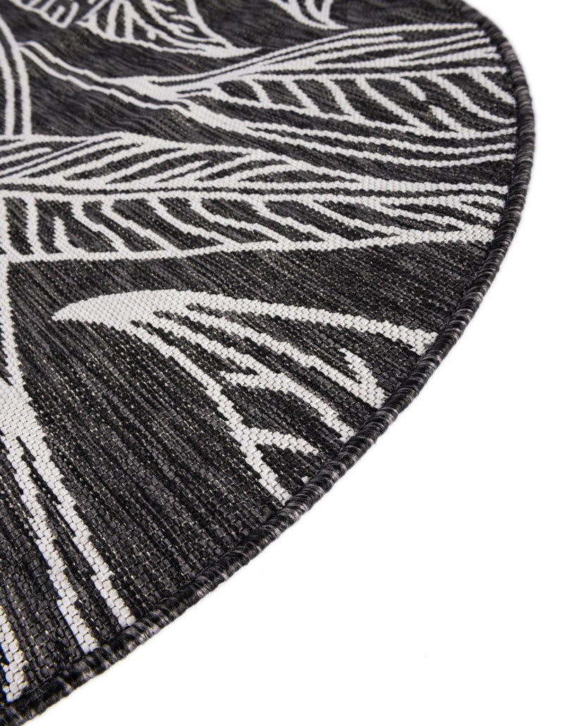 Garden Terrace Escape Collection Area Rug -  Evergreen (Ivory Charcoal) Round Ivory Charcoal  lifestyle 5