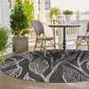 Garden Terrace Escape Collection Area Rug -  Evergreen (Ivory Charcoal) Round Ivory Charcoal  lifestyle 14