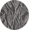 Garden Terrace Escape Collection Area Rug -  Evergreen (Ivory Charcoal) Round Ivory Charcoal  lifestyle 9