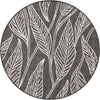 Garden Terrace Escape Collection Area Rug -  Evergreen (Ivory Charcoal) Round Ivory Charcoal Main
