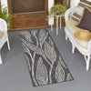 Garden Terrace Escape Collection Area Rug -  Evergreen (Ivory Charcoal) Runner Ivory Charcoal  lifestyle 13