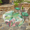 Garden Terrace Escape Collection Area Rug -  Fern Oval Multi  lifestyle 73