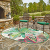 Garden Terrace Escape Collection Area Rug -  Fern Oval Multi  lifestyle 77