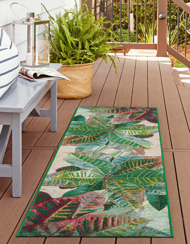 Garden Terrace Escape Collection Area Rug -  Fern Runner Multi  lifestyle 27
