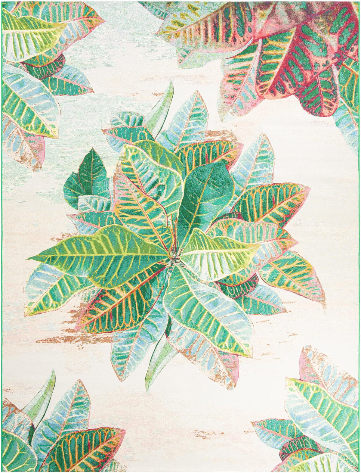 Garden Terrace Escape Collection Area Rug -  Fern Rectangle Multi Main